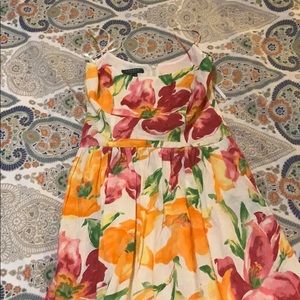 Floral  Summer/cocktail dress, 100%linen.